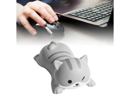 Suporte de Pulso para Teclado Descanso de Pulso para Teclado Animal Estilo Animal Macio e Confortável Gato Cinza HURRISE
