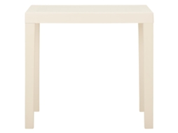 Mesa de jardim 79x65x72 cm em plástico branco, exclusiva da MAISON.