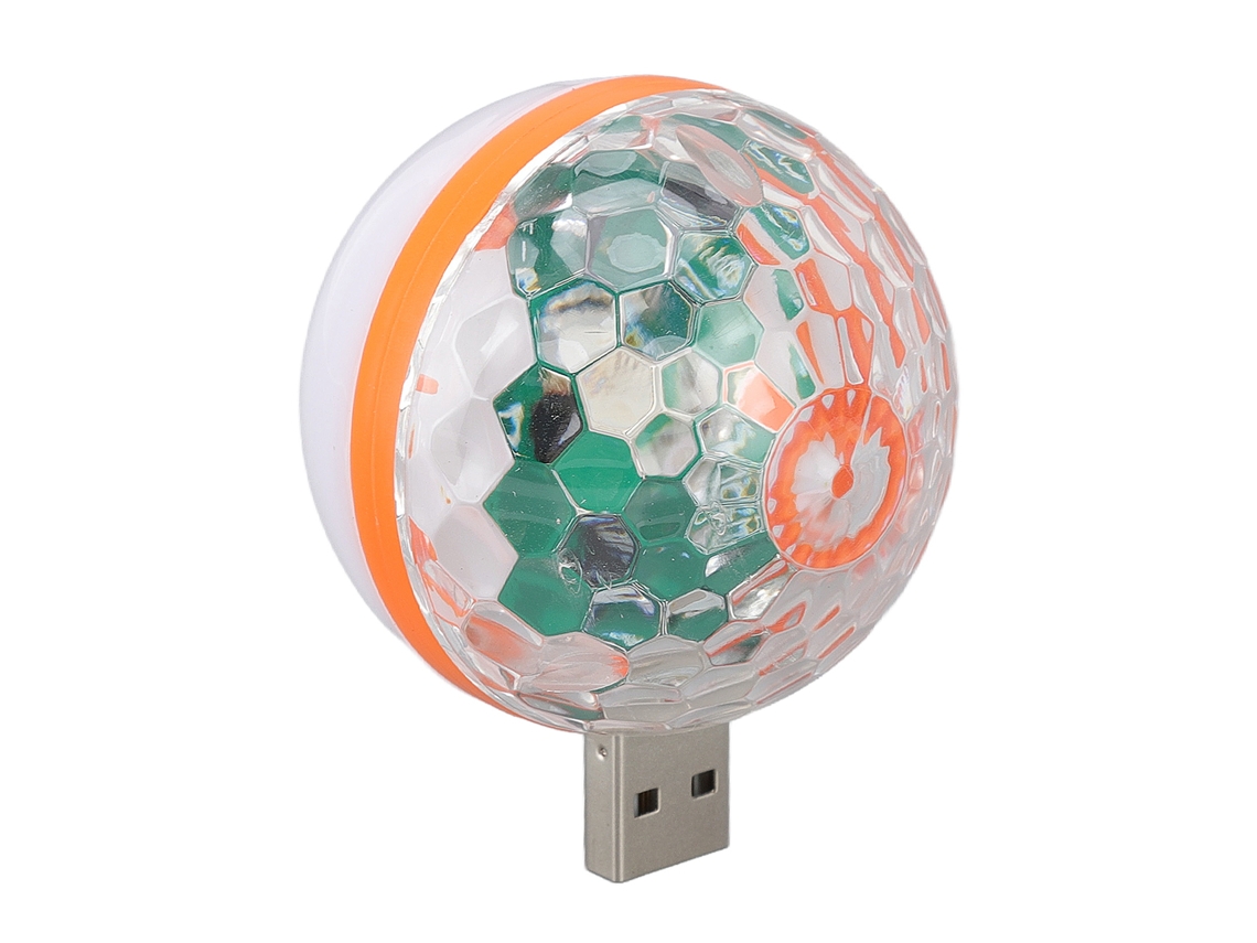 2026 luz de Cena Rgb Usb Mini Bola Colorida com 2 Modos de Iluminação Controlada por Voz para Festa de Aniversário e Dança 5v Dc
