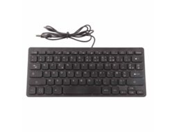 Mini teclado com cabo de 78 teclas, Usb, distribuição francesa ABNT2, ultrafino, para computadores de mesa, portáteis e computadores | S/MARCA