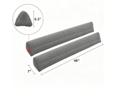 Grades De Proteção Infláveis ​​para Cama De Viagem: Conjunto De 2, Proteção Para Berço De Bebê - Grades De Proteção Macias E Portáteis (cinza)