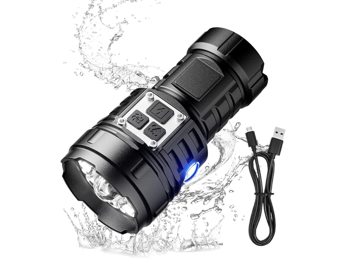 Lanterna Ed De Alto Brilho, À Prova D'água, Com 17 Modos De Iluminação, Compacta E Robusta.