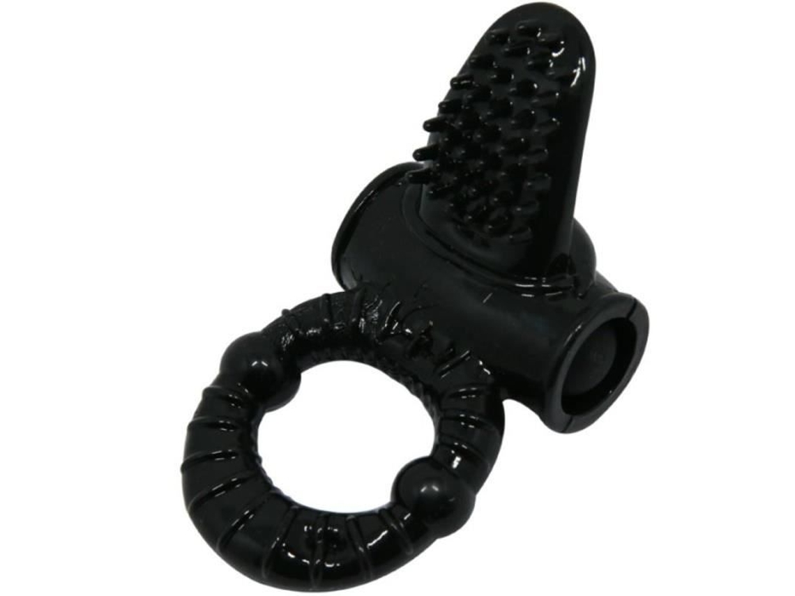Anel Vibratório - Suave - Preto - Tpr E Abs - Forte Vibração - Estimulação Clitoriana
