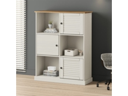 Vidaxl Estante Vigo 90x35x114,5 Cm Madeira De Pinho Maciça Branco