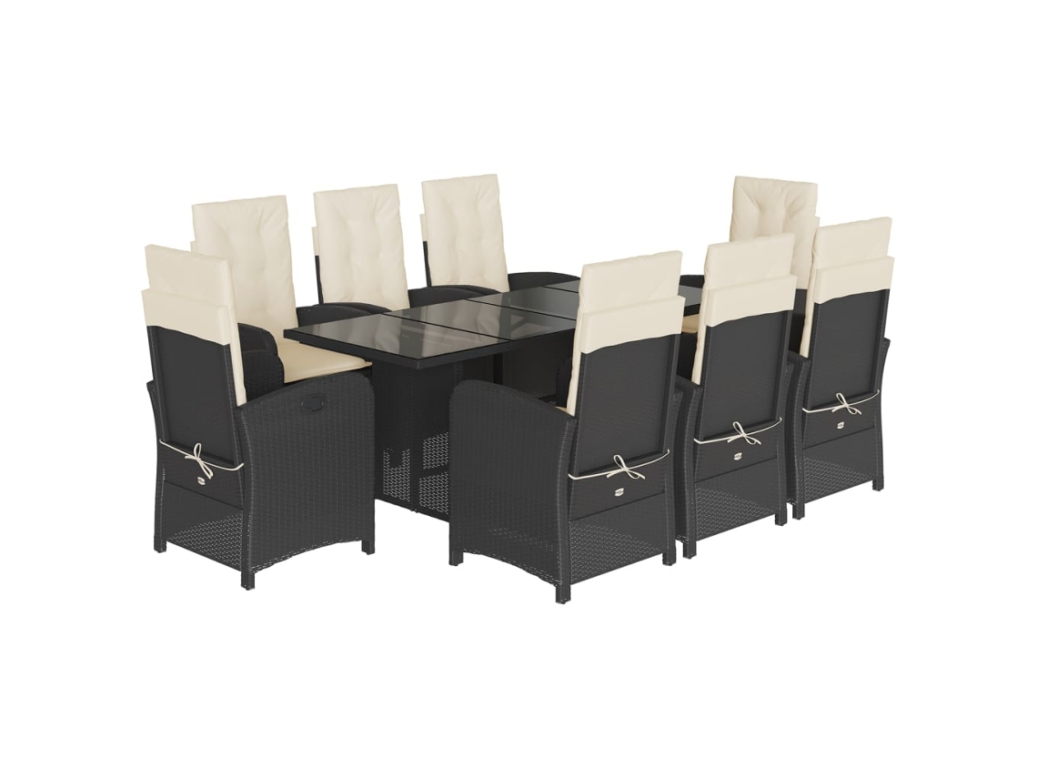 Garden Dining Set, Garden Dining Sets Vidaxl Preto Rattan / Vime (n/a)