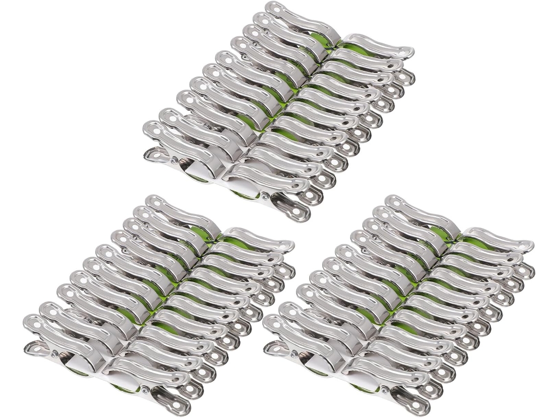 Cabide De Aço Resistente Ao Vento Zerodeko Para 60 Peças, Em Aço Inoxidável, Com Design De Fixação Firme, Testado E