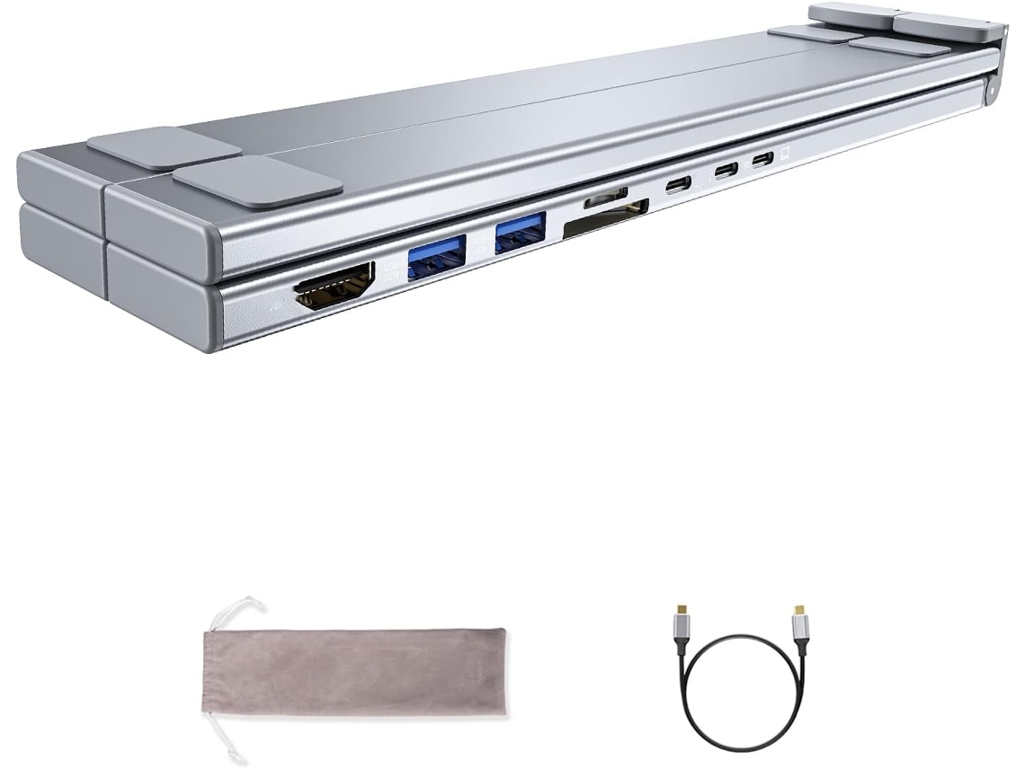 Hub Usb-c De Alumínio Com 4k, Usb 3.0 E Porta Transferência Dados