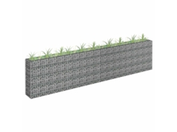 Vidaxl Canteiro Elevado/cesto Gabião 360x30x90 Cm Aço Galvanizado