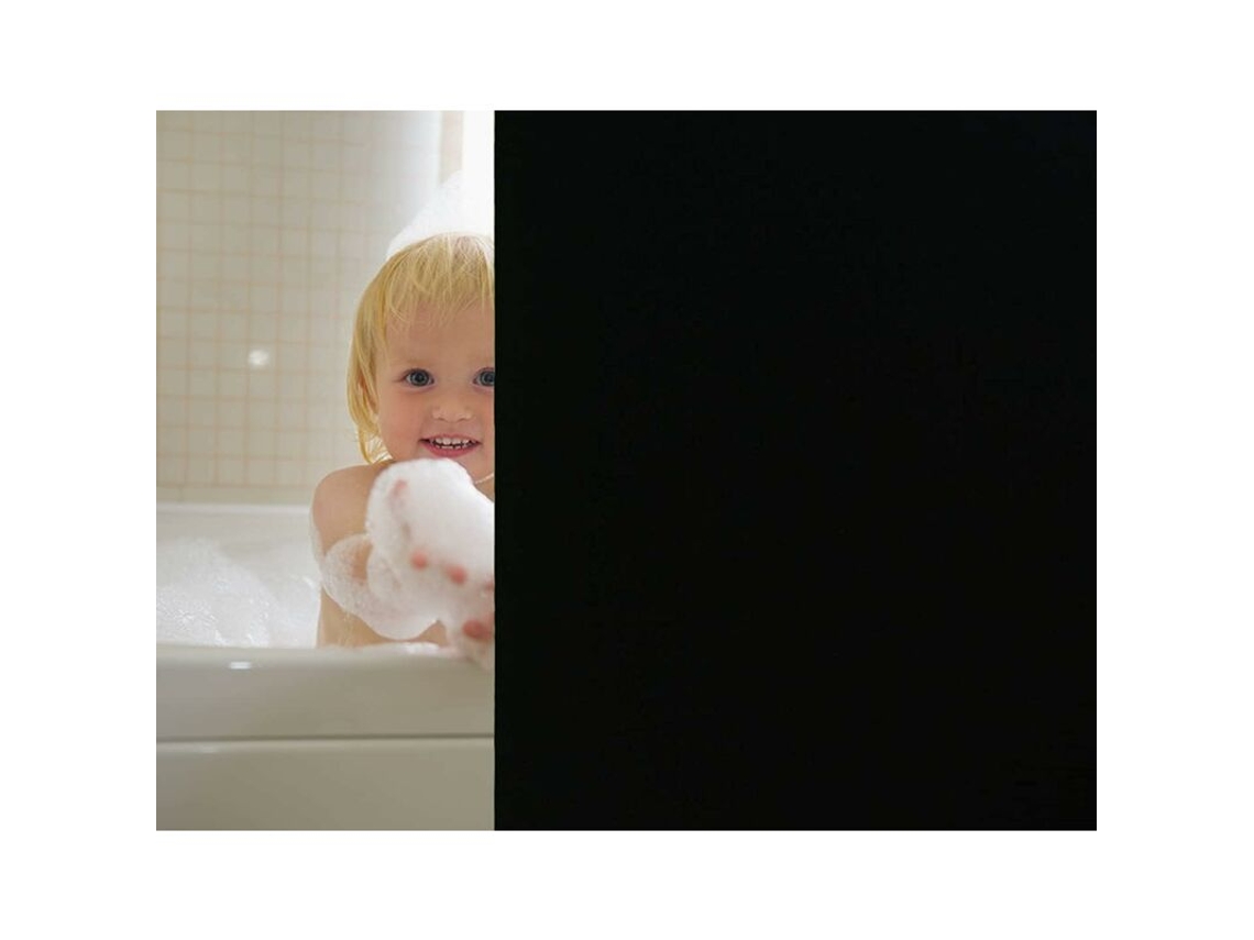 Película Anticondensação Para Janelas, Película De Proteção Solar, Película Fosca Para Janelas, Adequada Para Banheiros E Quartos(preta, 45 X 200 Cm)