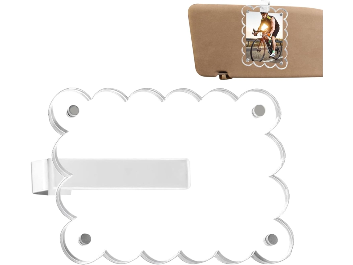 Suporte magnético transparente para fotos de carros, para para-brisa.