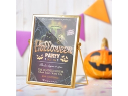 Decoração De Mesa Halloween Com Borda Ouro 14.5x19.5cm Cbs721x27