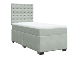 Box Spring Bed, Box Spring Beds Vidaxl Cinzeto Veludo (90 X 190 Cm)