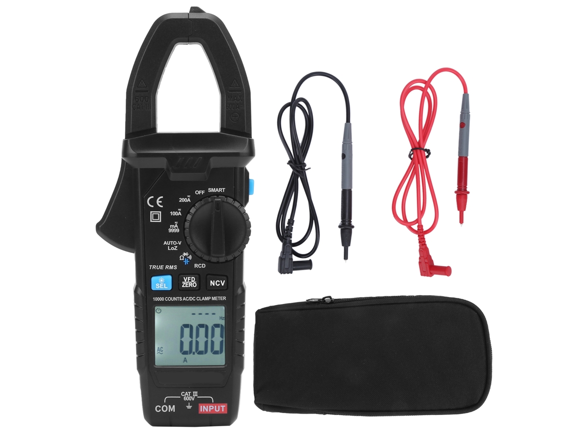 Medidor de Pinça Digital Cm83d 200a/600v Multifuncional Tester Tensão Corrente Ac/dc com Lcd e Buzzer