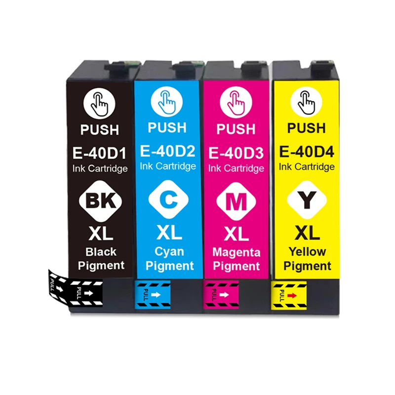 1 Conjunto De Tinteiros Pigmentados T40d1 T40d2 T40d3 T40d4 T40d Para Impressoras Jato De Tinta Epson Surecolor Sc-t2100 Sc-t3100 Sc-t5100