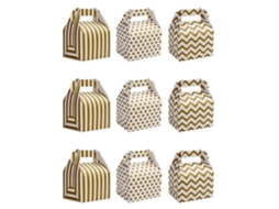 30 Caixas De Presente Em Papelão Branco E Dourado Caixa De Papel Kraft Slowmoose