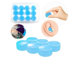 2026 12pcs Tapones de Oreja de Silicona Antirruido Impermeables Reutilizables para Dormir