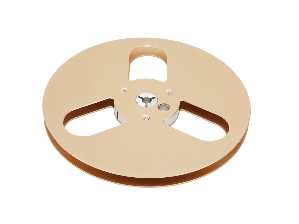 BOBINA VAZIA Mali 7'' Liga de Alumínio com 3 Buracos para Gravador Teac Gold 1/4''