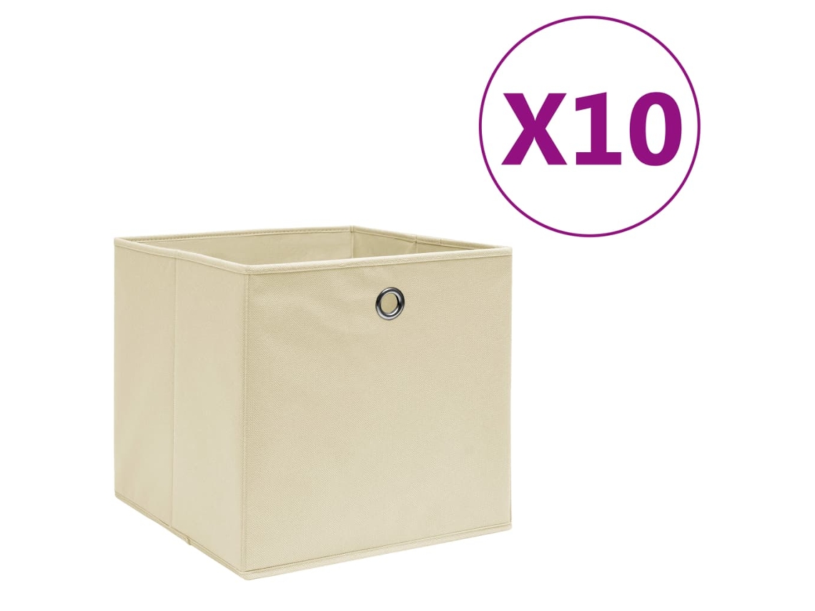 Storage Box, Storage Boxes Vidaxl Creme Tecido (n/a)