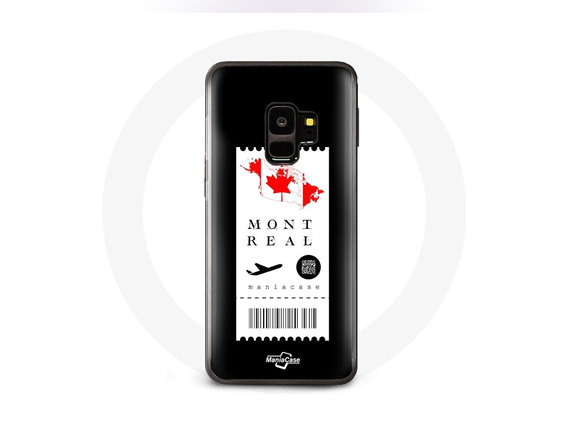 Capa para Samsung galaxy S9 plus bilhete de avião Montréal Canadá