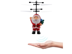 Brinquedo Papai Noel Voador da ATS, Avião de Desenho Animado, Helicóptero com Sensor, Brinquedo de Indução para Crianças