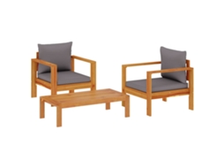 Garden Sofa Set, Garden Sofa Sets Vidaxl Cinzeto Madeira (n/a)
