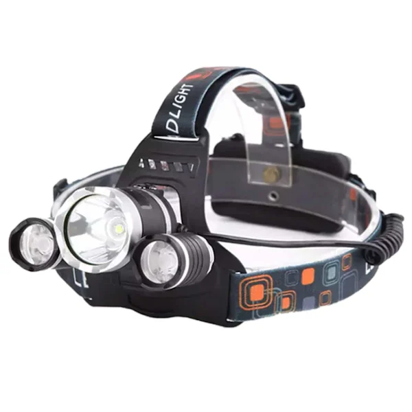 Lanterna de Cabeça Led Recarregável de 30 W, Preta BRILVIBERA