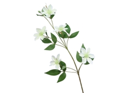 Flor Artificial Clematis 5 Cabeças Simulação Europeia Buquês de Casamento Falsa 85cm Branco Floral Azul S/MARCA