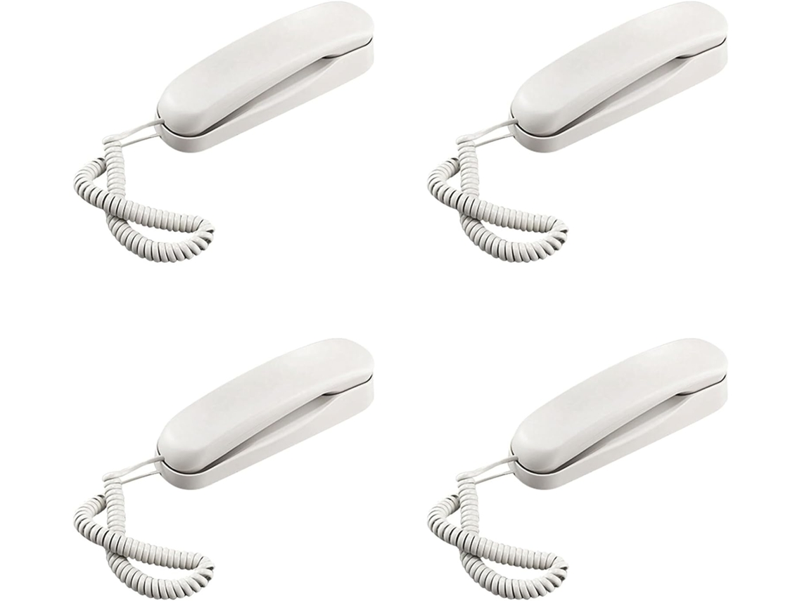Telefone com Fio de Parede, Estilo Hotel, 4 Unidades, Ideal para Banheiro, Escola Ou Escritório. SFUSHOS