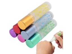 Set De 6 Roll-ons De Óleo Essencial Anti-fugas 10ml Vidro Resistente A Uv Tampa De Alumínio