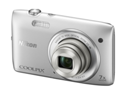 Máquina fotográfica Digital NIKON CoolPix S3500 Prata+Estojo