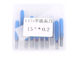 10pcs Ferramenta De Gravura Cnc De Aço Tungstênio Com Revestimento Azul 3.175 (15 ° * 0.2)