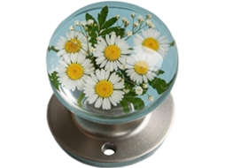 Maçaneta De Porta Interna Com Design Floral Artístico