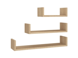 Shelf, Shelves Vidaxl Marrom Madeira Processada (60 X 15 X 10 Cm)