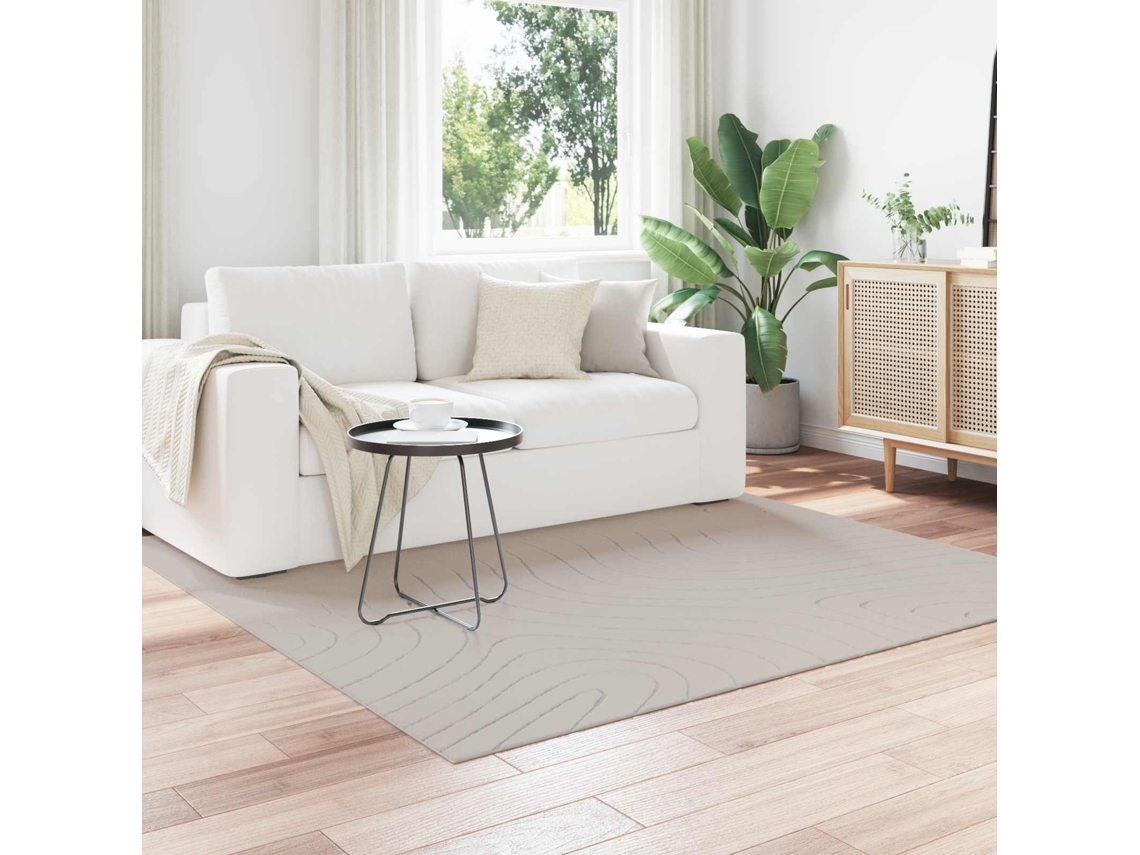 Vidaxl Tapete Para Uso Interno E Externo Palmeras Creme 200 X 200 Cm