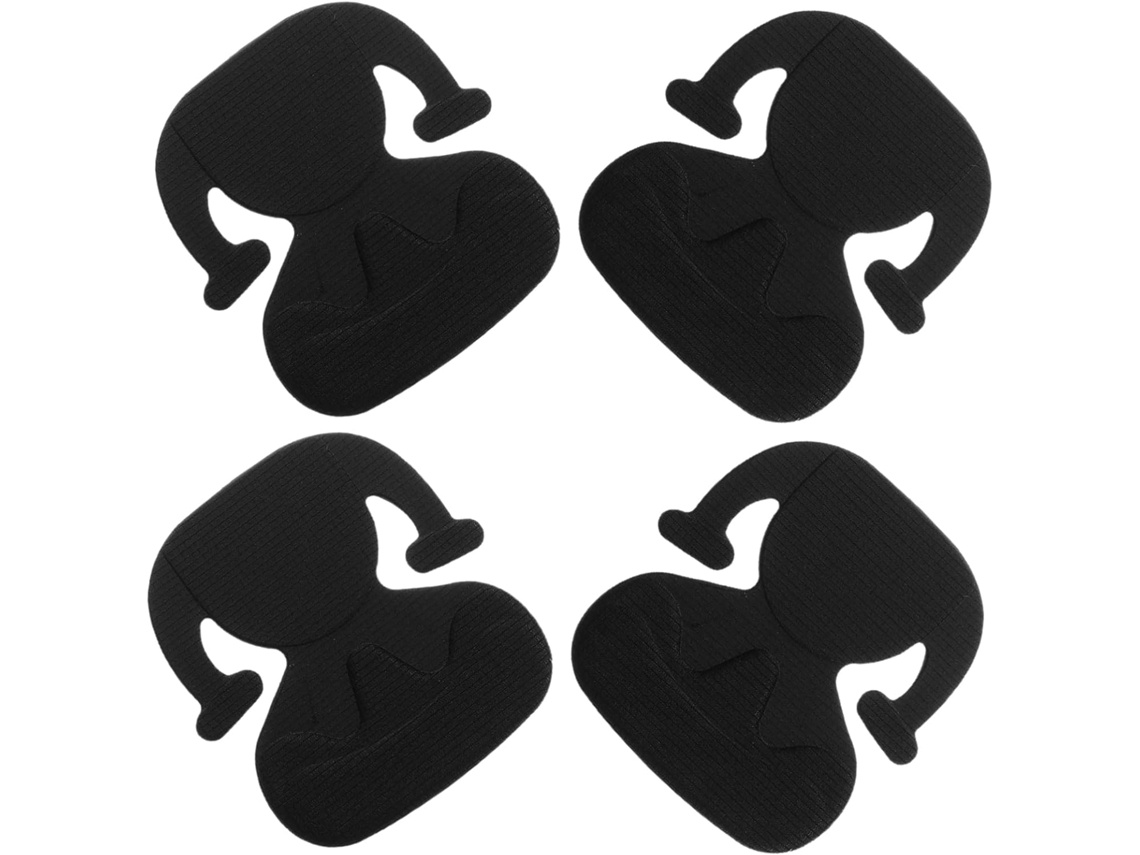 Conjunto De 4 Adesivos Sem Cola Para Calcanhar, Antiderrapantes, Com Revestimento De Tecido Para Calcanhar, Na Cor Preta