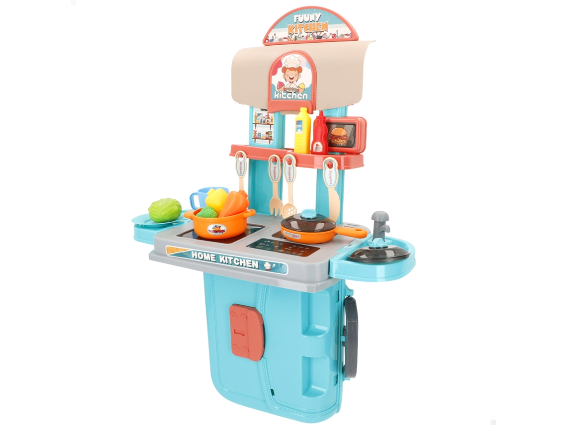 Mala De Cozinha De Brincar 3 Em 1 Com Acessórios My Home Colorbaby