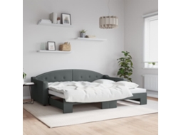 Daybed With Trundle, Daybeds With Trundles Vidaxl Cinzeto Tecido (90 X 200 Cm)