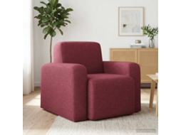 Vidaxl Poltrona Vinho Vermelho Tecido
