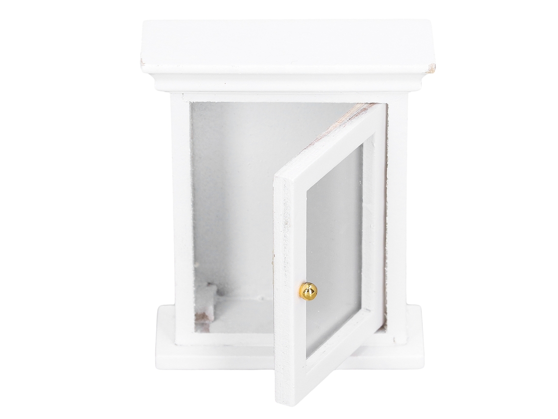 Primerox gabinete Branco com Espelho para Casinha de Bonecas 1:12 Móvel de Banheiro Miniatura