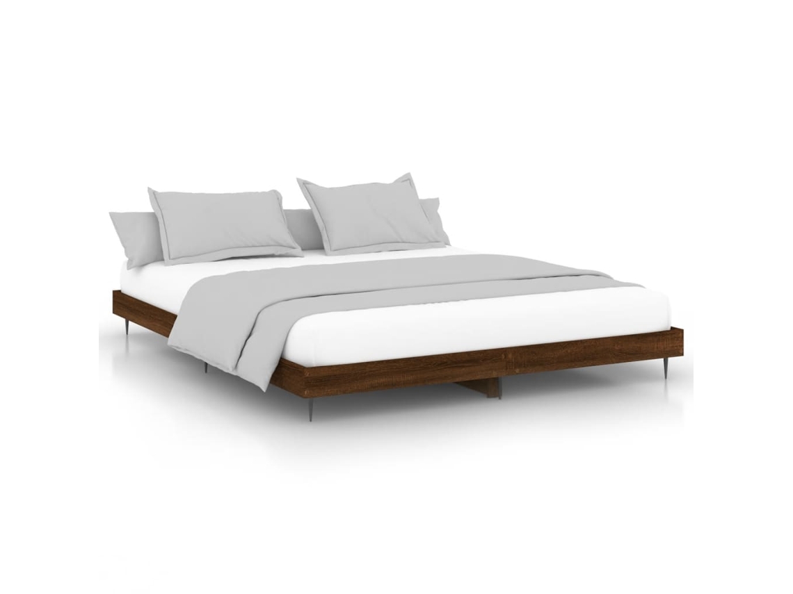 Bed Frame, Bed Frames Vidaxl Marrom Madeira Processada (120 X 200 Cm)