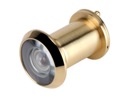 Visor de porta antifurto de 22 mm em cobre puro com ângulo amplo de 220 graus e vidro óptico de alta definição.