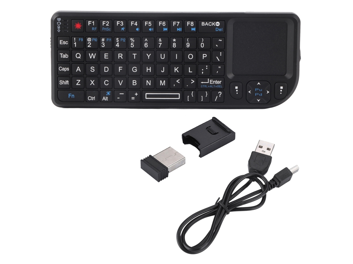 Teclado Sem Fio 2.4ghz Com Touchpad Recarregável Ultra Mini Para Ps3/4, Xbox 360