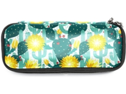 Estojo grande com estampa floral, organizador para lápis e canetinhas, ideal para escola, escrivaninha, adultos, meninas e adultos.