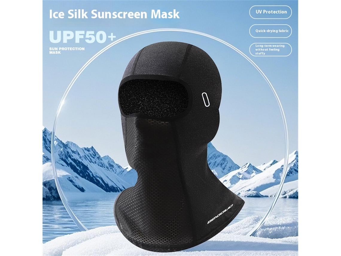 Cinza Claro Longa Bengguo Máscara Facial Upf50+ Ice Silk Uv Secagem Rápida Respirável Primavera Verão Proteção Pescoço Ciclismo Motociclismo