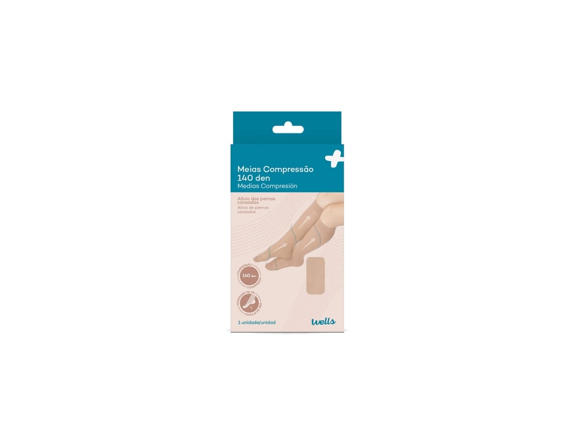 Meias De Descanso Alívio E Prevenção Bege Wells
