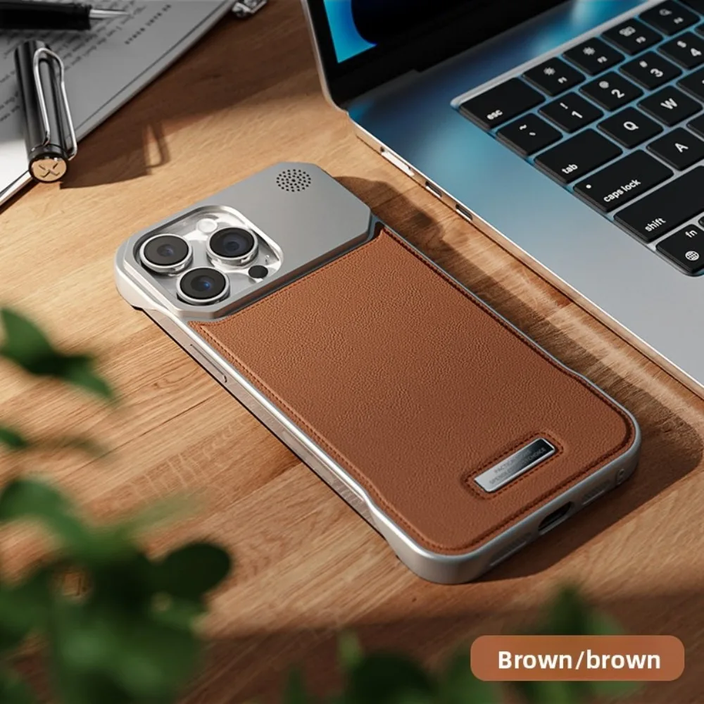 Capa De Celular Em Couro Pu Magnético Para Iphone (iphone 16, Marrom), Compatível Com Carregamento Sem Fio.
