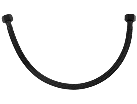 60 cm Tubo de Manguera Flexible Trenzada en Nylon Negro para Válvula de Descarga de Grifo, 3/8 x 3/8 Pulgadas BSP