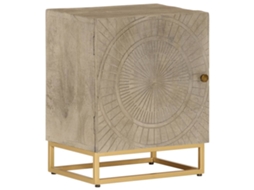 Bedside Cabinet, Bedside Cabinets Vidaxl Marrom Madeira (40 X 30 X 50 Cm)