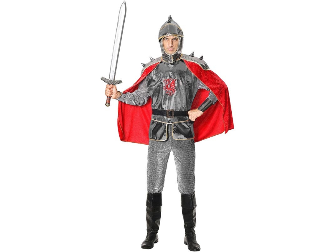Fato de Cavaleiro de Prata com Armadura para Homem