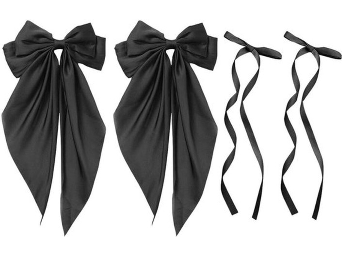 Acessórios De Cabelo Para Mulheres - Decorar O Cabelo - Material Suave - Tamanho 15 X 30 Cm - Preto